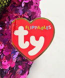 Ty Flippables Sequin Plush - Stompy the Pink Dinosaur, Medium (9")