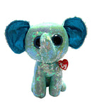 Ty Flippables Sequin Plush - Stuart the Blue Elephant, Medium (10")