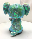 Ty Flippables Sequin Plush - Stuart the Blue Elephant, Medium (10")