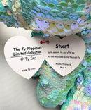 Ty Flippables Sequin Plush - Stuart the Blue Elephant, Medium (10")