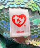 Ty Flippables Sequin Plush - Stuart the Blue Elephant, Medium (10")