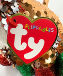 Ty Flippables Sequin Plush - Tegan the Reindeer, Regular, Glitter Eyes, Christmas