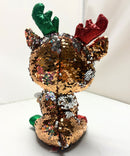 Ty Flippables Sequin Plush - Tegan the Christmas Reindeer, Medium (11")