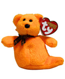 Ty Halloweenie Beanies - Haunted the Orange Ghost Bear