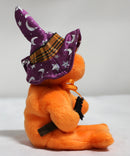 Ty Halloweenie Beanies - Pocus the Orange Witch Bear