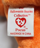 Ty Halloweenie Beanies - Pocus the Orange Witch Bear