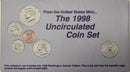 1998 PD US Mint set 10 Pack (OGP) 100 coins