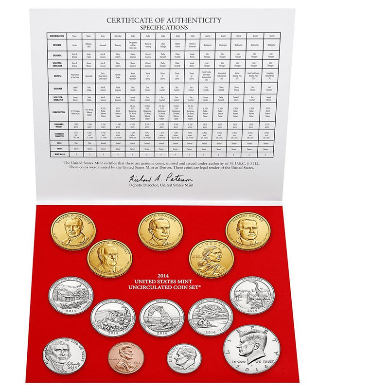 2014 PD US Mint Set (OGP) 28 coins