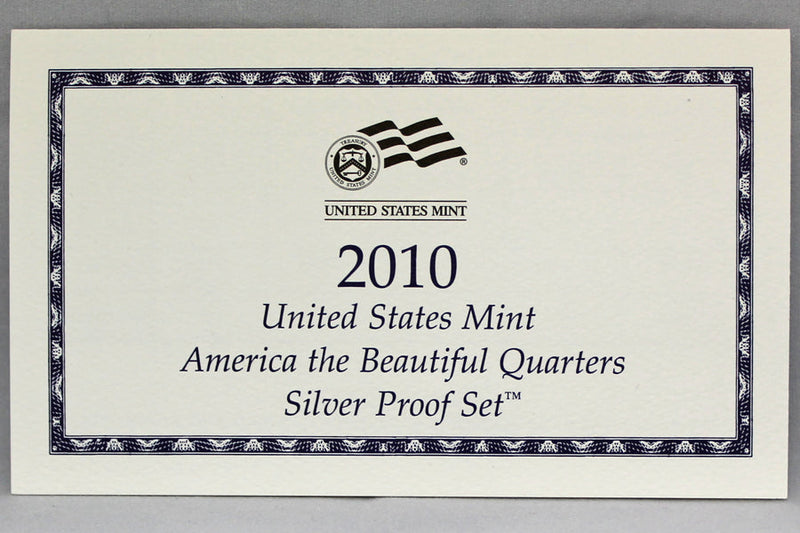 2010 America the Beautiful Quarter Proof Set 90% Silver (OGP) 5 coins