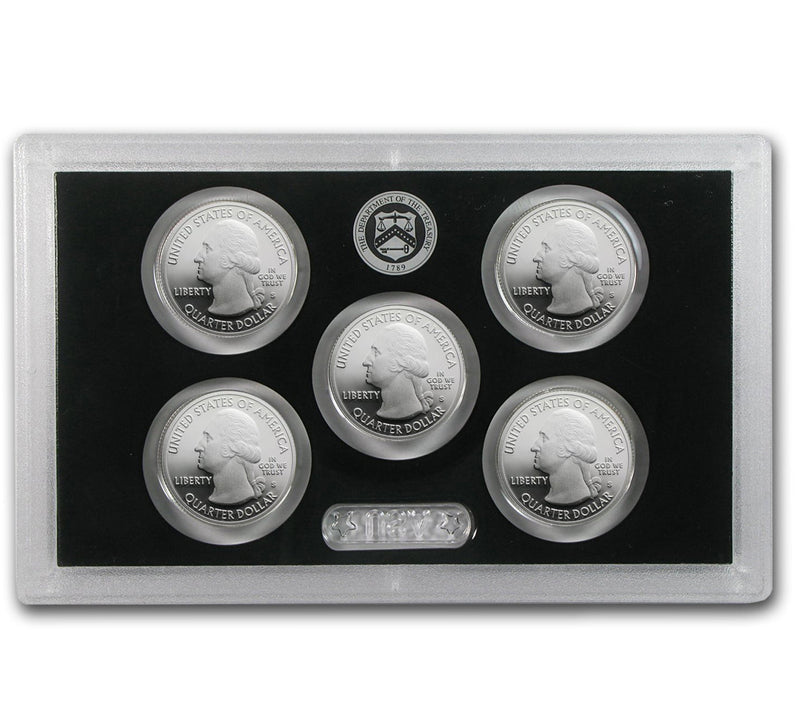 2013 Proof Silver ATB Quarter Set Gem Cameo No Box/COA