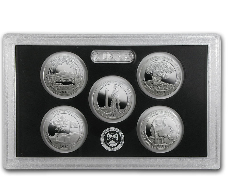 2013 Proof Silver ATB Quarter Set Gem Cameo No Box/COA