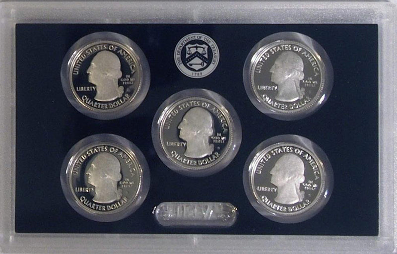 2014 Proof Silver ATB Quarter Set Gem Cameo No Box/COA