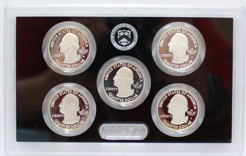 2015 Proof Silver ATB Quarter Set Gem Cameo No Box/COA