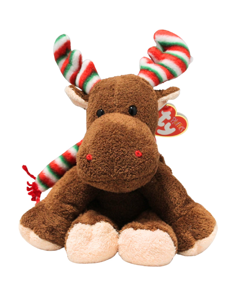 Ty Pluffies - Merry Moose the Brown Moose, Christmas