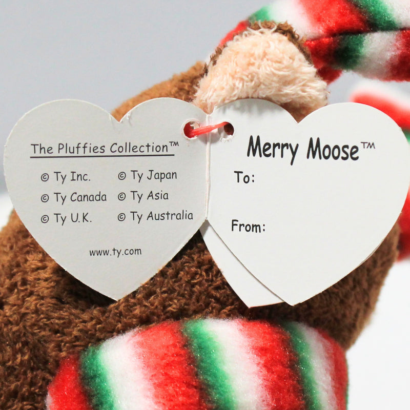 Ty Pluffies - Merry Moose the Brown Moose, Christmas
