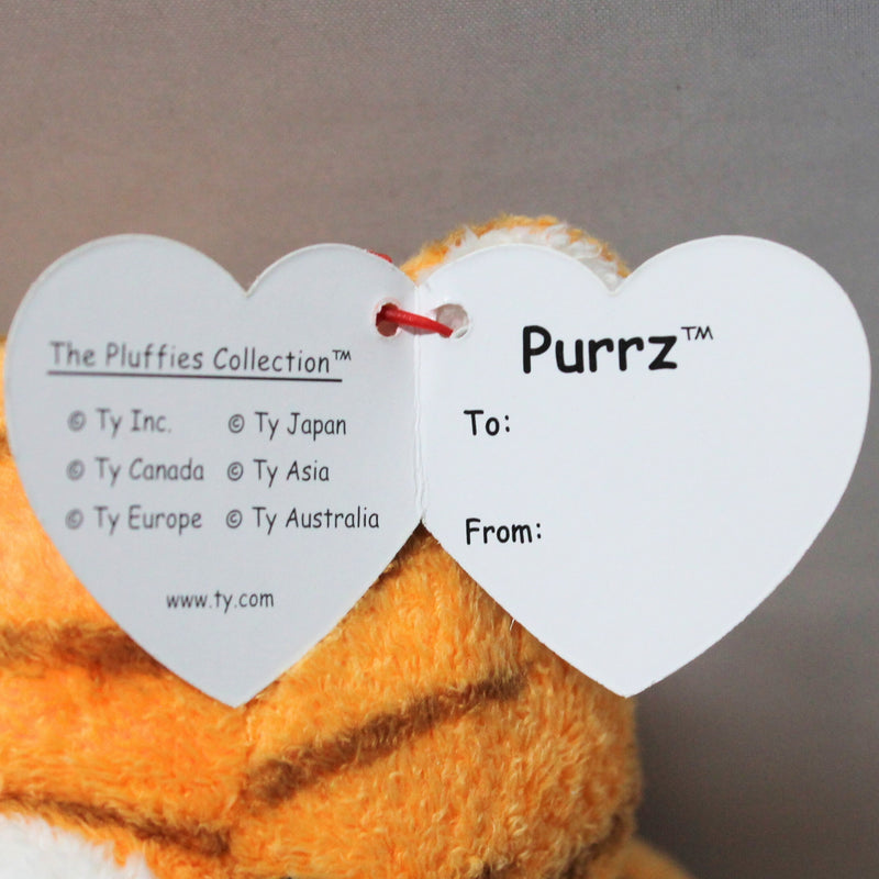 Ty Pluffies - Purrz the Orange Tiger Cat