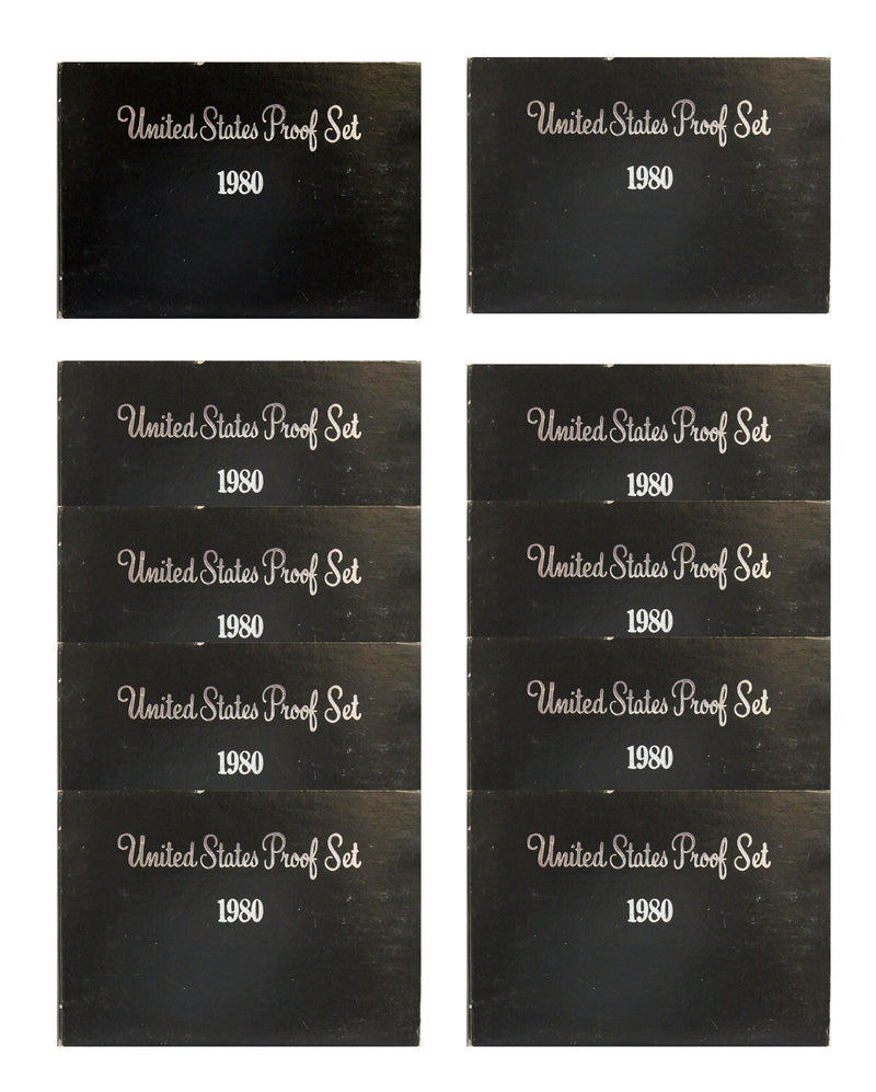 1980 Proof set 10 Pack CN-Clad Susan B Anthony Kennedy- (OGP) 60 coins