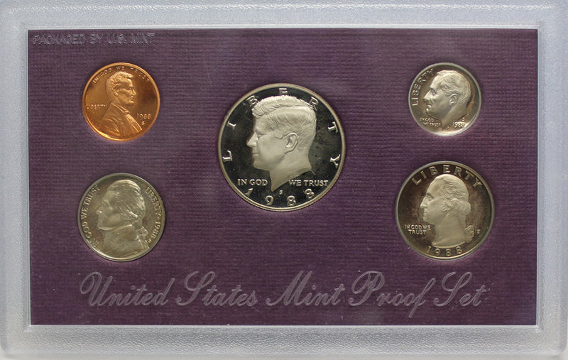 1988 Proof Set CN-Clad (OGP) 5 coins