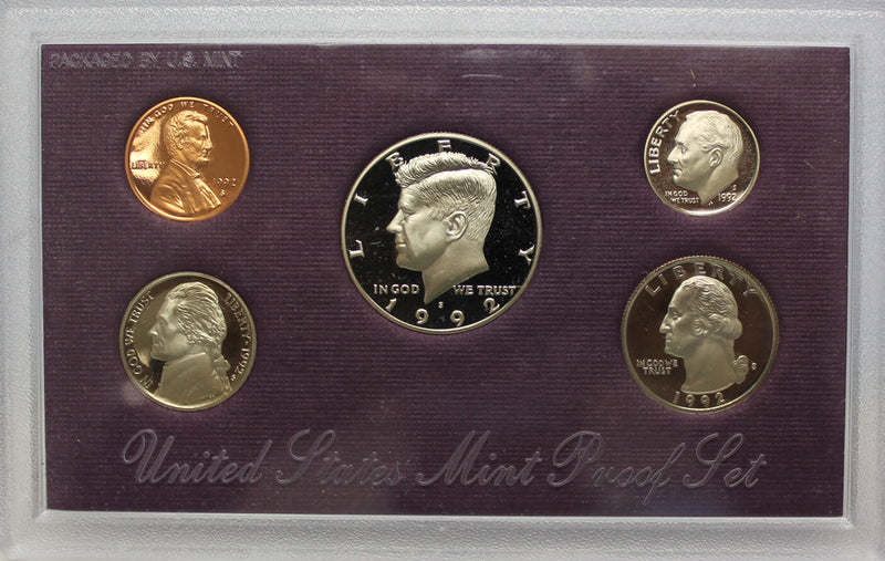 1992 Proof Set CN-Clad (OGP) 5 coins