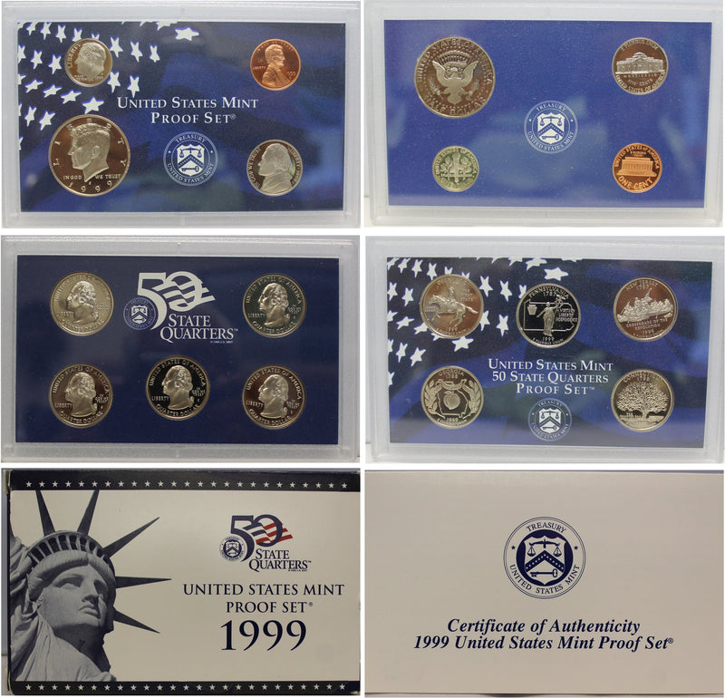 1999-2008 S Proof Set Run CN-Clad 10 Sets 109 Coins