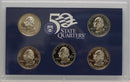 2000 Proof set 10 Pack CN-Clad Kennedy Sacagawea dollar State quarters - (OGP) 100 coins