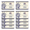 2001 Proof set 10 Pack CN-Clad Kennedy Sacagawea dollar State quarters - (OGP) 100 coins