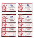 1999 Silver Proof set 10 Pack Kennedy, State Quarters - (OGP) 90 coins