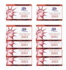 2003 Silver Proof set 10 Pack Kennedy, State quarters - (OGP) 100 coins