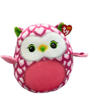 Ty Squish-a-Boo (Squishy Beanies) - Tootie the Pink Owl, Medium (9")