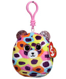 Ty Squish-a-Boos (Plastic Key Clip) - Giselle the Multi-Color Leopard