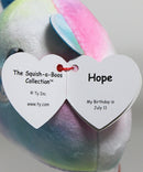 Ty Squish-a-Boos (Plastic Key Clip) - Hope the Tie-Dye Bear