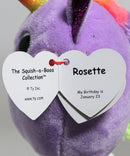 Ty Squish-a-Boos (Plastic Key Clip) - Rosette the Purple Unicorn