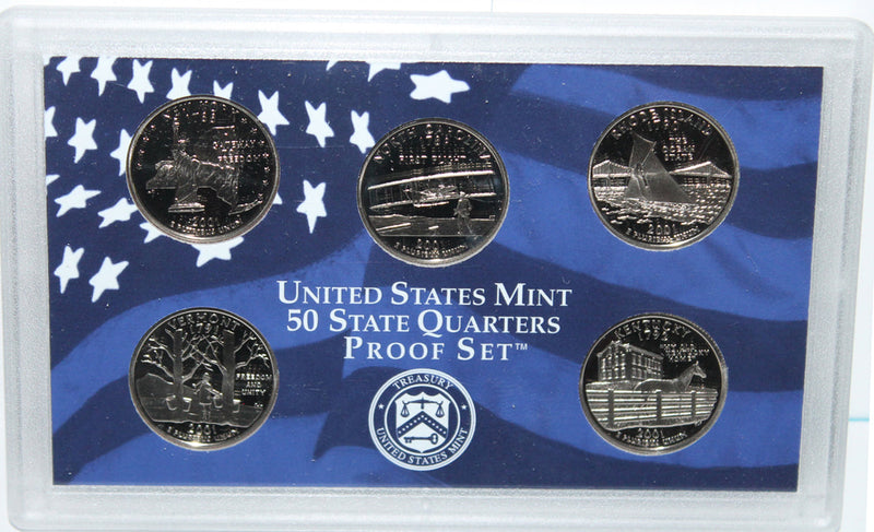 2001 State Quarter Proof Set CN-Clad (OGP) 5 coins