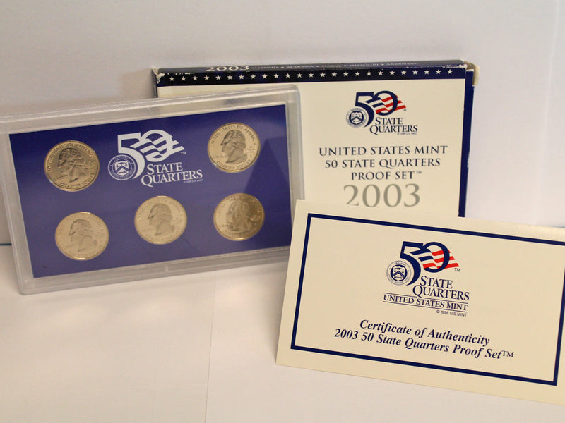 2003 State Quarter Proof Set CN-Clad (OGP) 5 coins