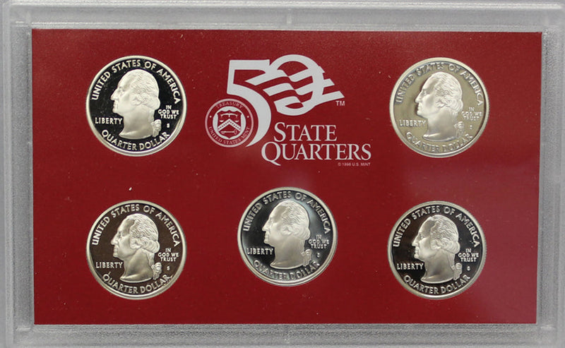 2004 Proof Silver State Quarter Set Gem Cameo No Box/COA