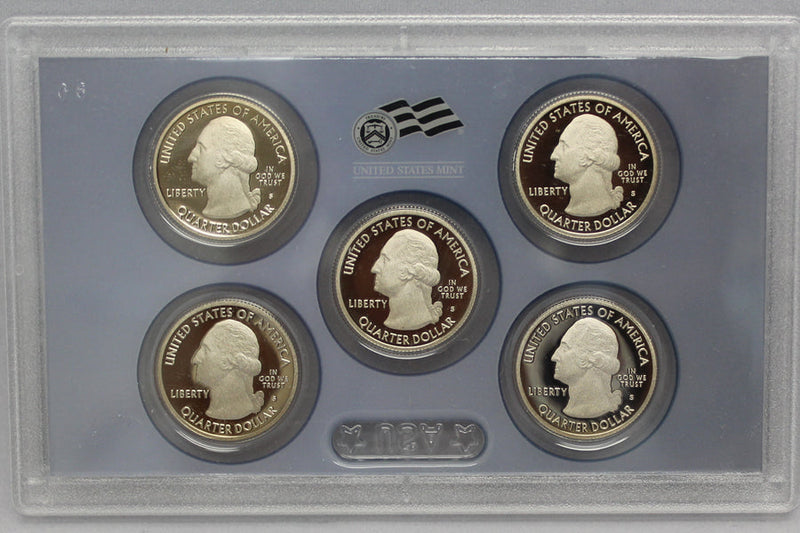 2010 America the Beautiful Quarter Proof Set CN-Clad (OGP) 5 coins