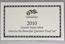 2010 America the Beautiful Quarter Proof Set CN-Clad (OGP) 5 coins