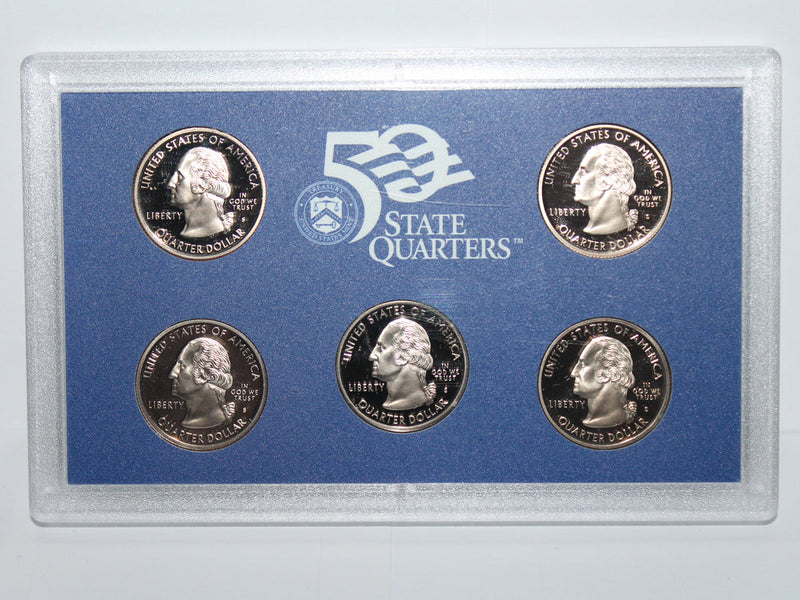 1999 State Quarter Proof Set CN-Clad (OGP) 5 coins