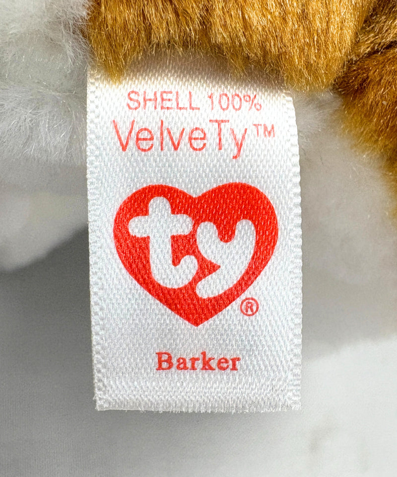 Ty Beanie Baby - Barker the Dog, Glitter Eyes