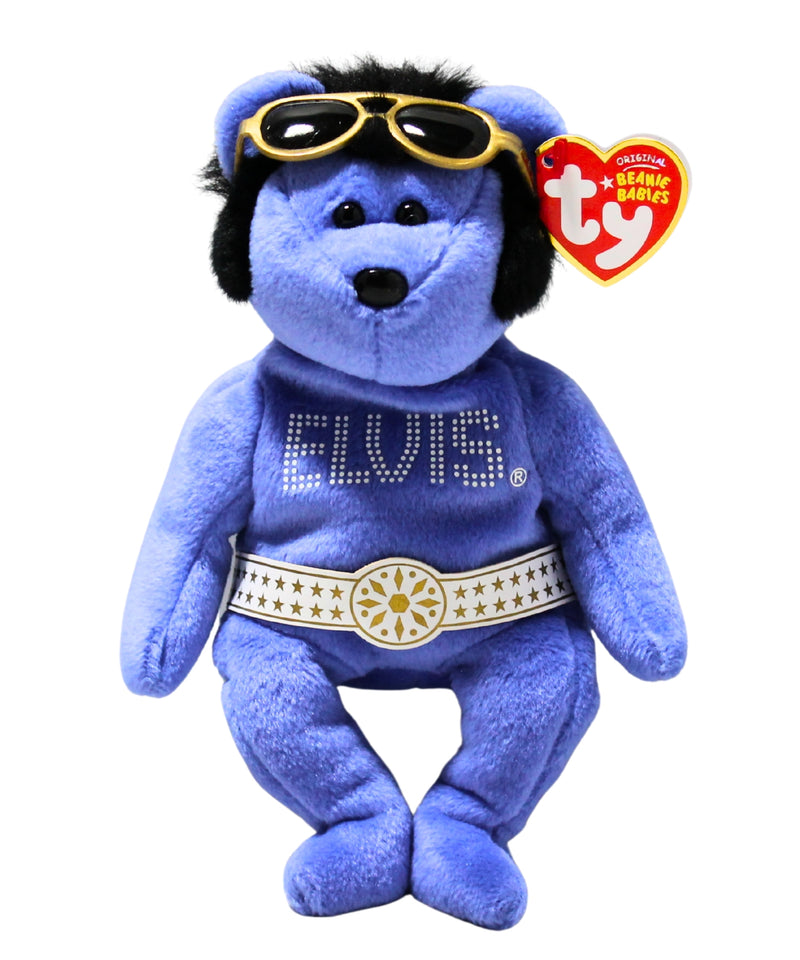 Ty Beanie Baby - Beanie Hawaii (Blue Bear), Elvis Presley