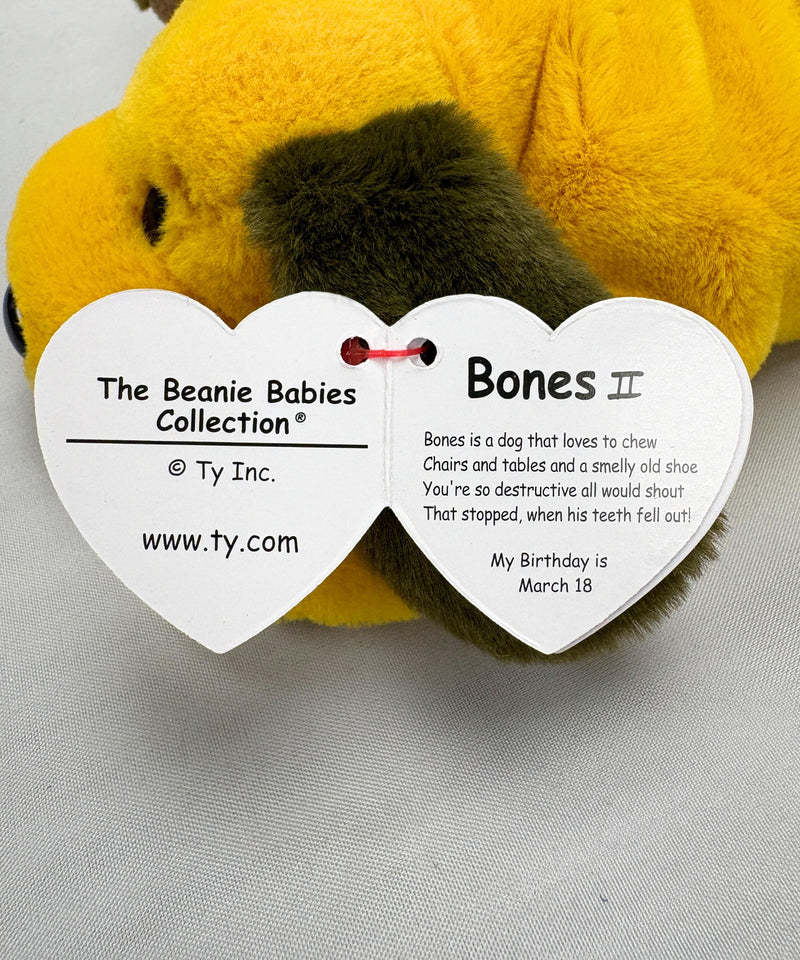 Ty Beanie Baby - Bones II the Yellow Dog, 30th Anniversary