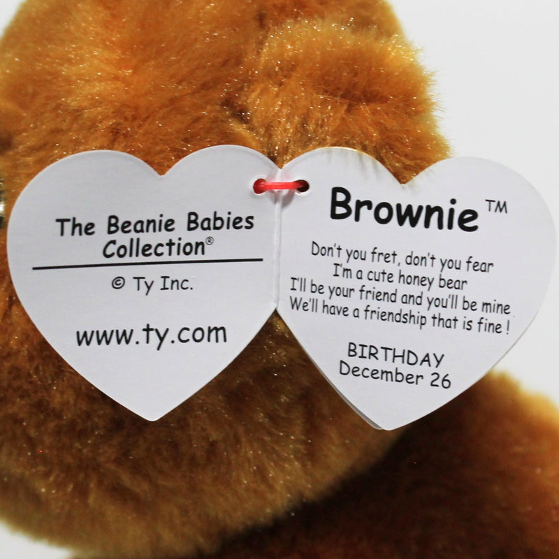 Ty Beanie Baby - Brownie the Teddy Bear, Glitter Eyes