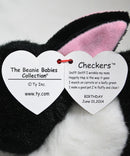 Beanie Babies- Checkers the Rabbit, Solid Eyes