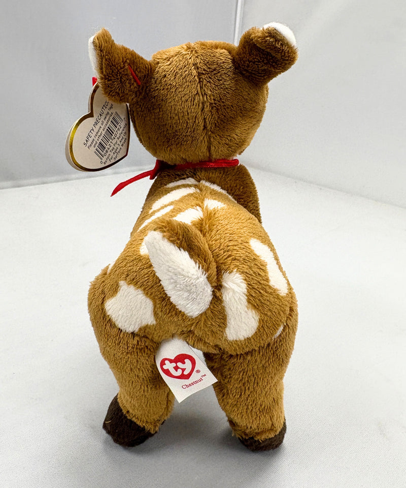Ty Beanie Baby - Chestnut the Reindeer, Regular, Winter holidays