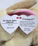 Ty Beanie Baby - Creampuff the Yellow Bunny, Solid Eyes