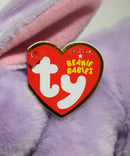 Ty Beanie Baby - Dash the Purple Bunny, Solid Eyes