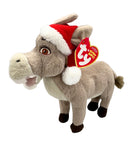 Ty Beanie Baby - Donkey in Santa Hat
