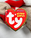 Ty Beanie Baby - Donkey in Santa Hat