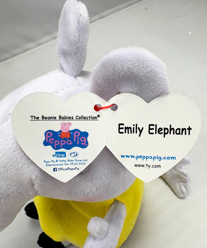 Ty Beanie Baby - Emily Elephant the Elephant, UK, Peppa Pig
