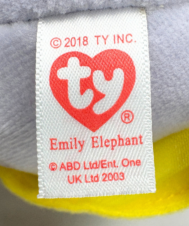 Ty Beanie Baby - Emily Elephant the Elephant, UK, Peppa Pig